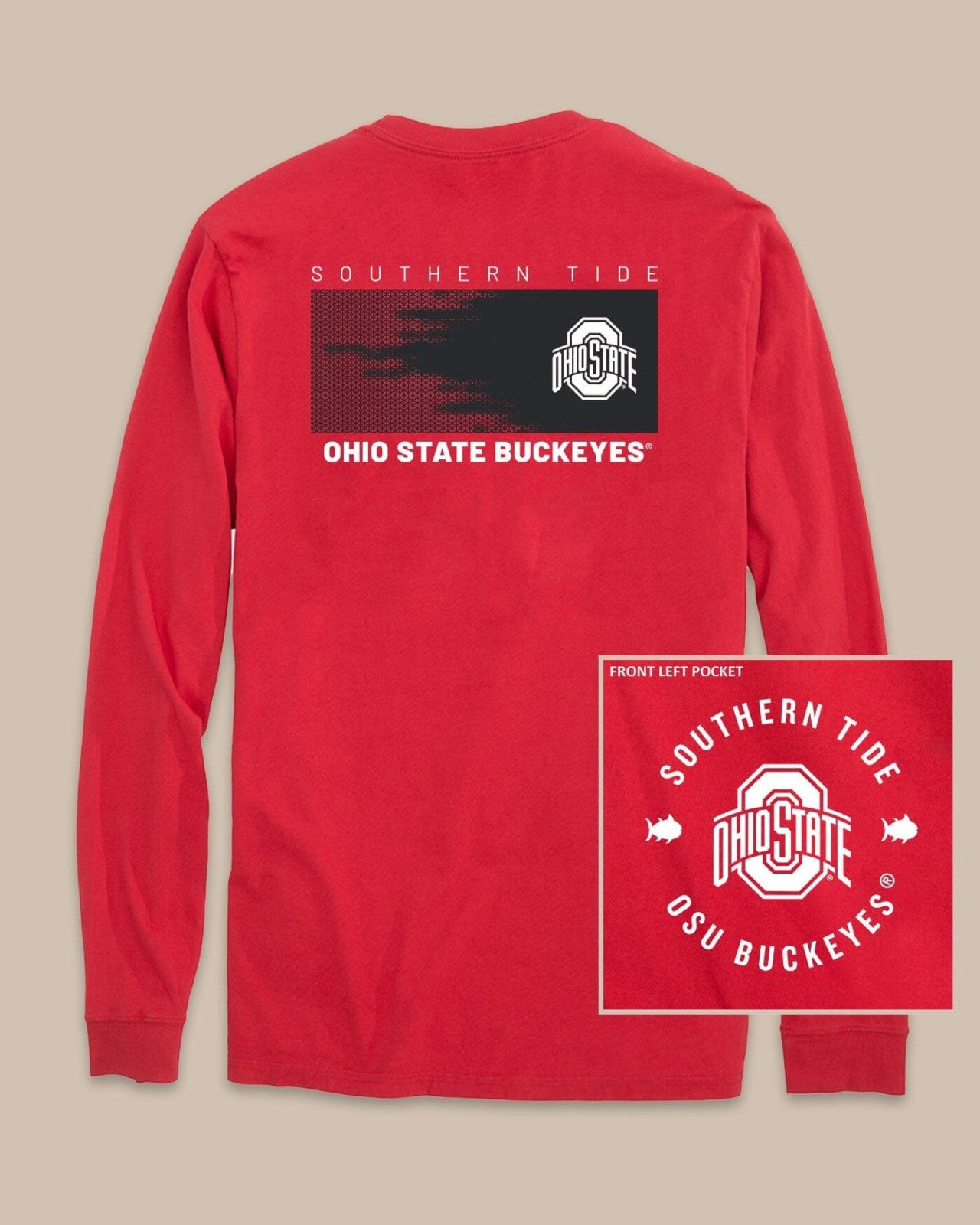 Ohio State Buckeyes Gameday Hexagon T-Shirt Southern Tide Outlets
