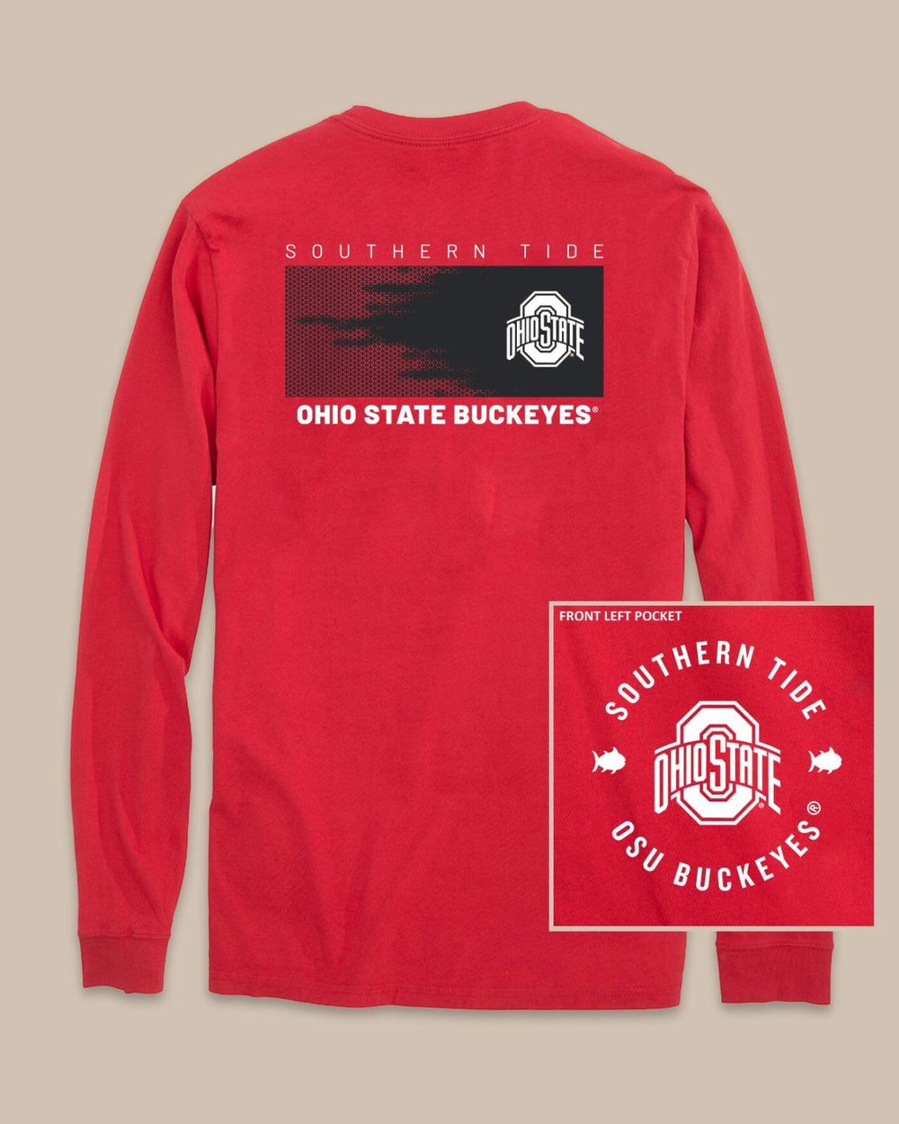 Ohio State Buckeyes Gameday Hexagon T-Shirt Southern Tide Outlets
