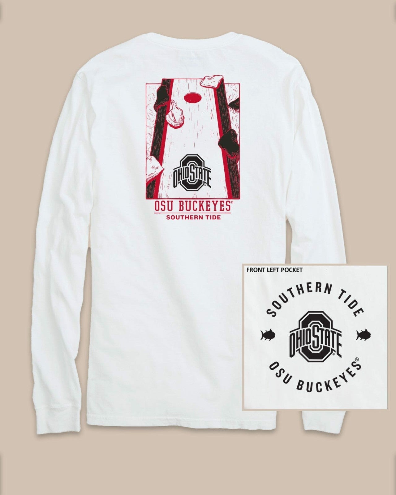 Ohio State Buckeyes Gameday Cornhole T-Shirt Southern Tide Value Deal