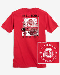 Ohio State Buckeyes Fishing Flag T-Shirt Southern Tide On Sale