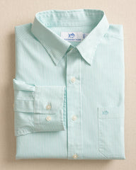Charleston Mint Granby Stripe Long Sleeve Shirt Southern Tide Hot Deal