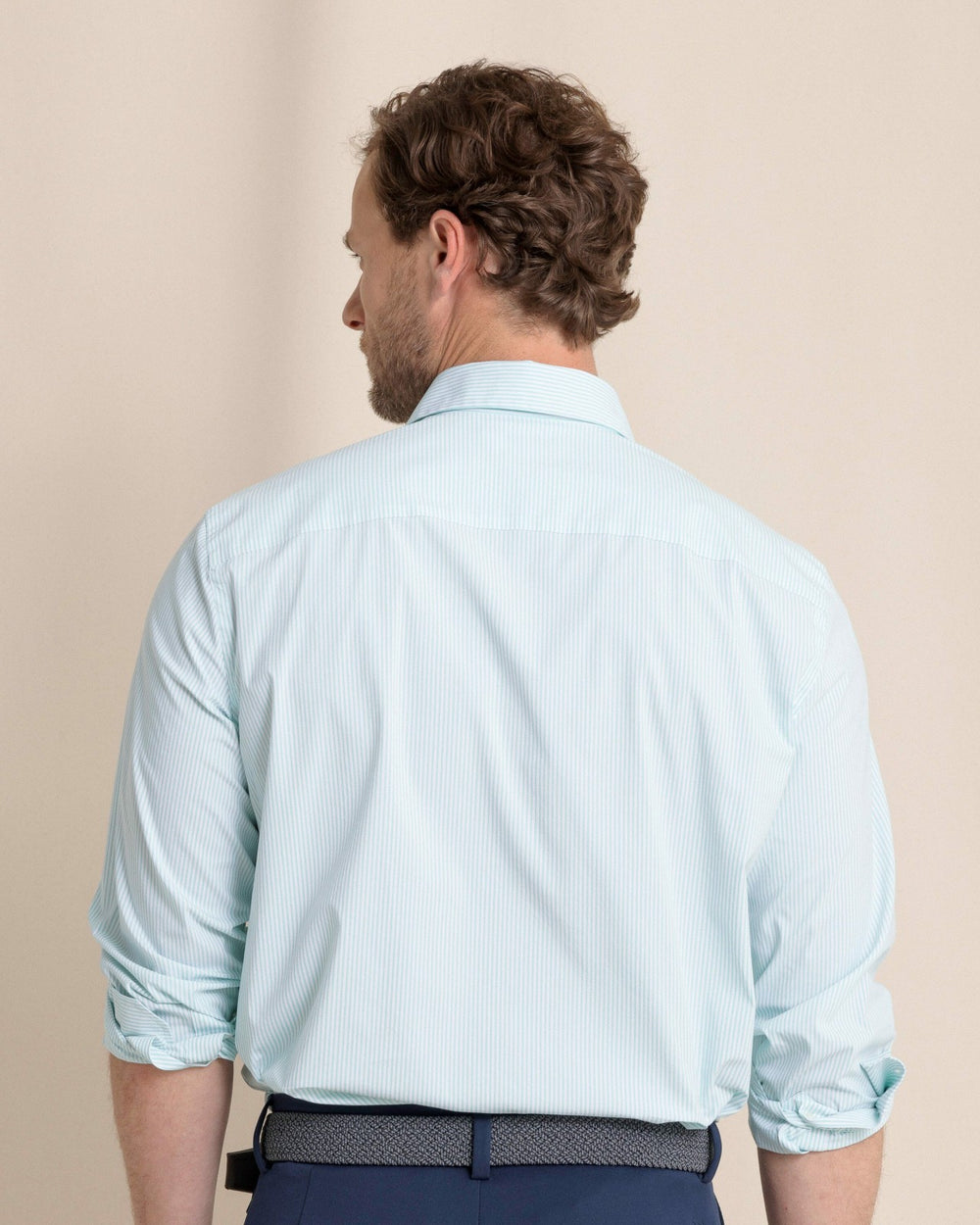 Charleston Mint Granby Stripe Long Sleeve Shirt Southern Tide Hot Deal