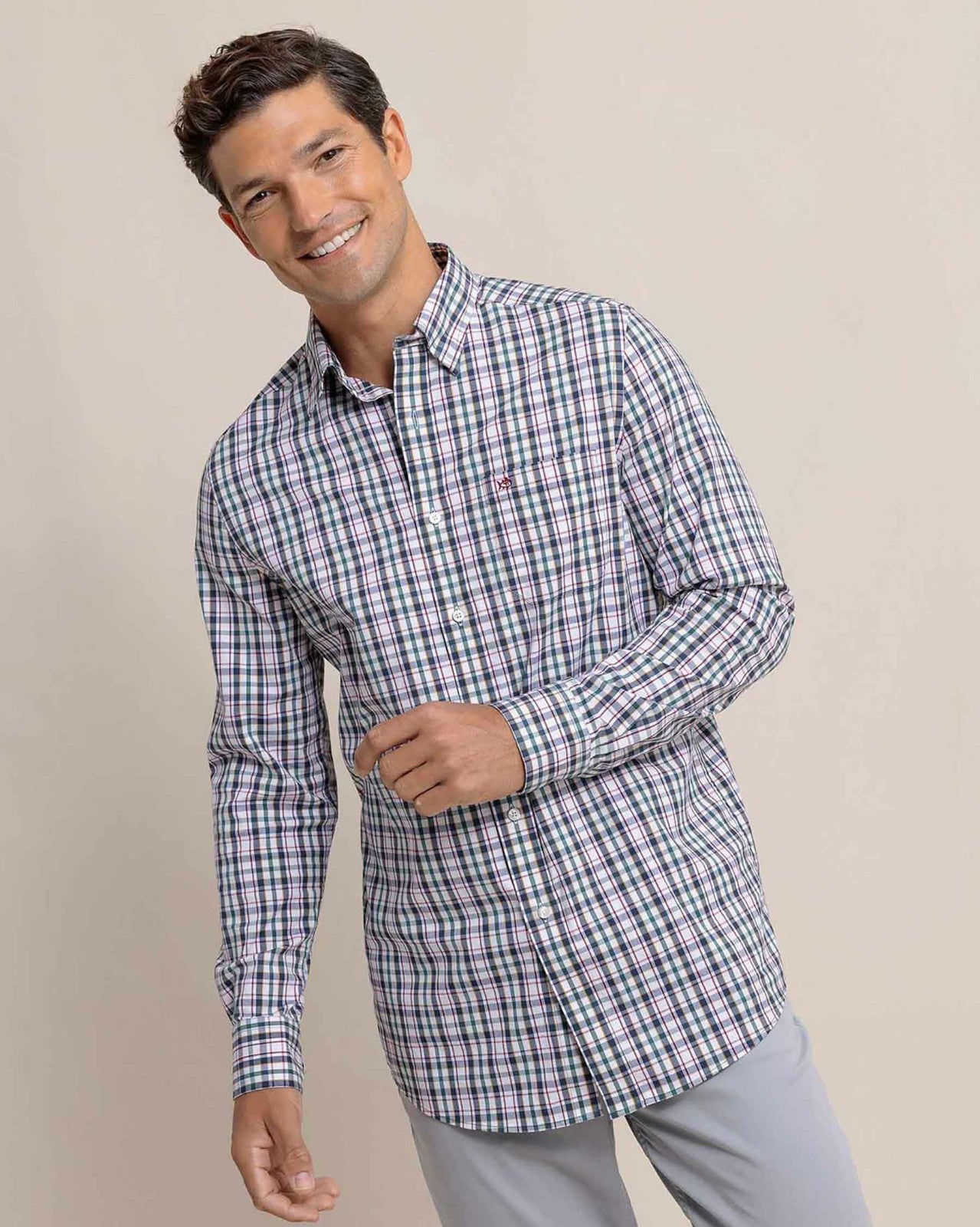 Charleston Master Plaid Long Sleeve Sport Shirt Southern Tide Limited Offer