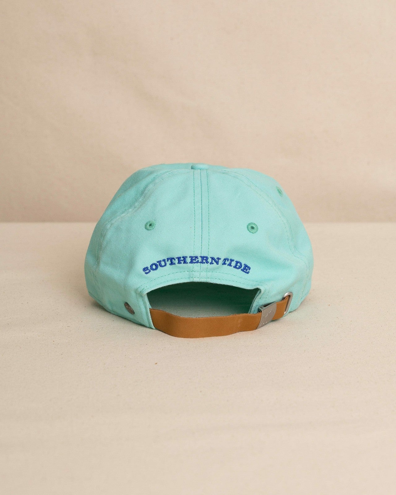 Mini Skipjack Leather Strap Hat - Turtle Green Southern Tide Discounted