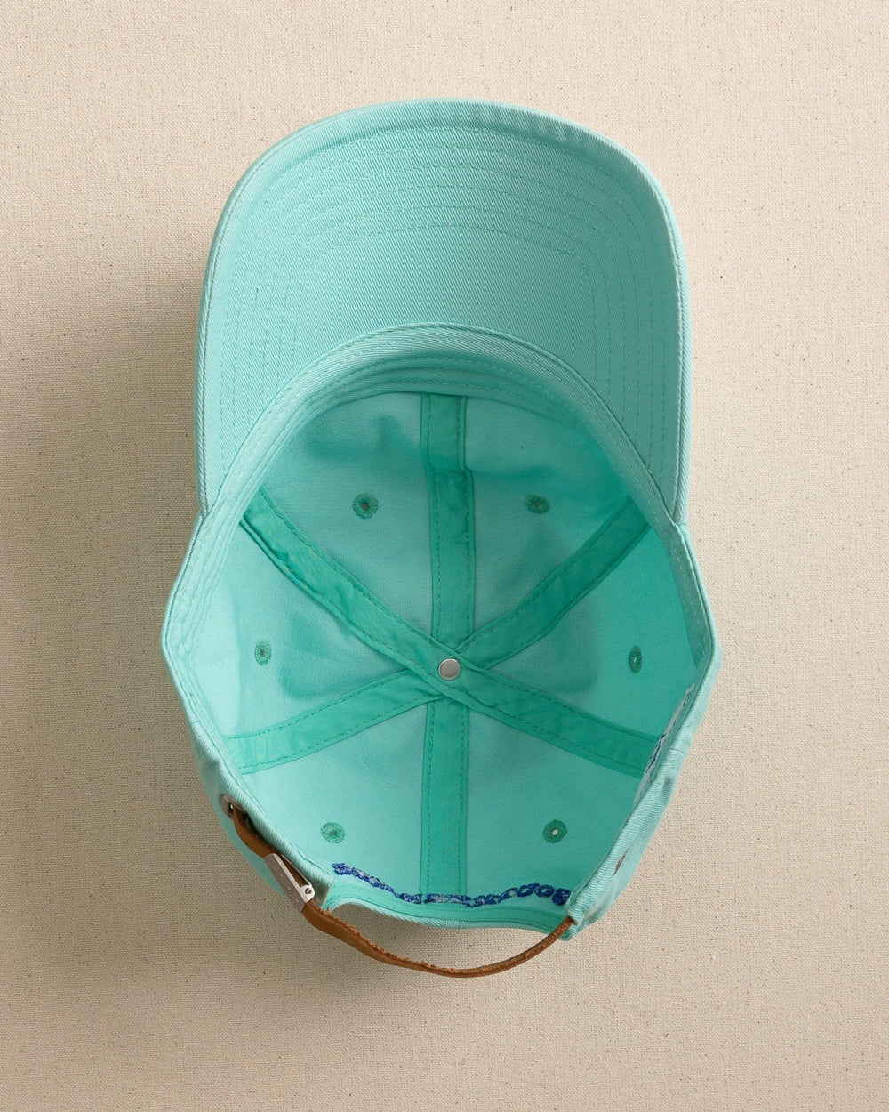 Mini Skipjack Leather Strap Hat - Turtle Green Southern Tide Discounted