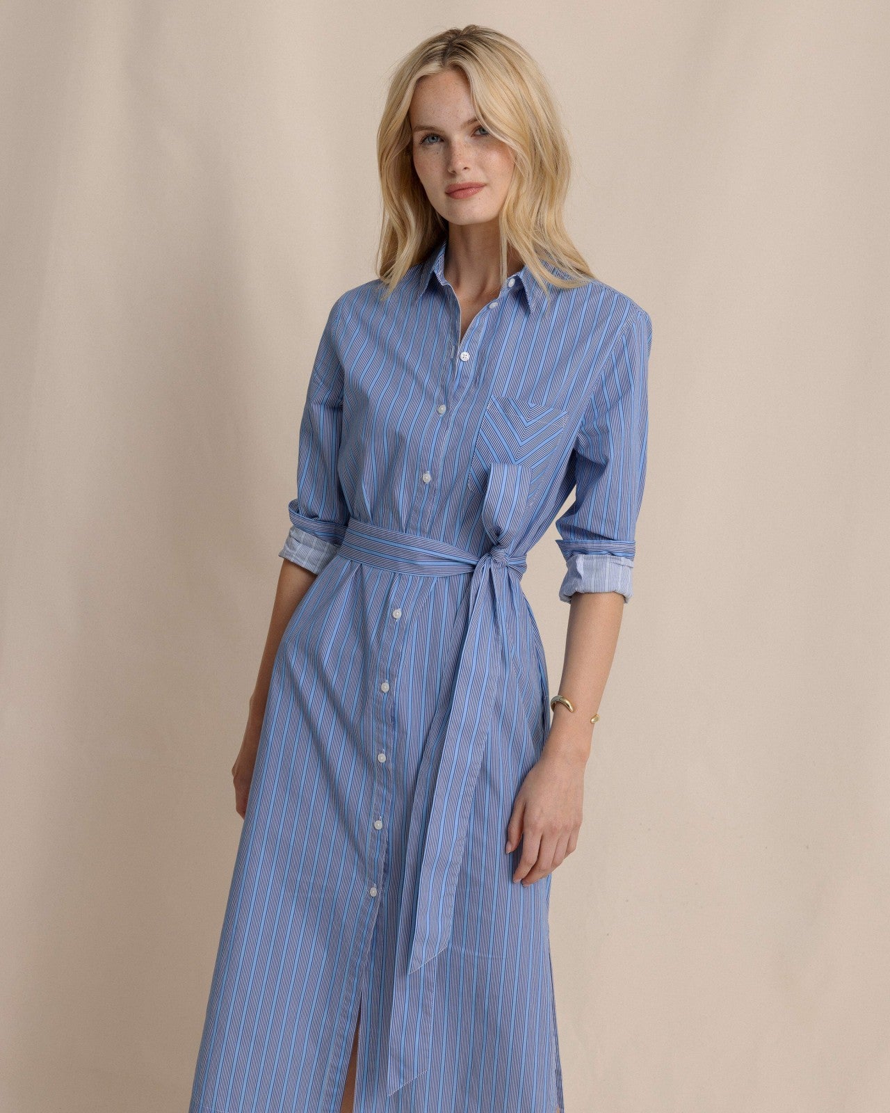 Trista Striped Midi Shirt Dress Southern Tide Discounted