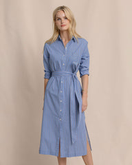 Trista Striped Midi Shirt Dress Southern Tide Discounted
