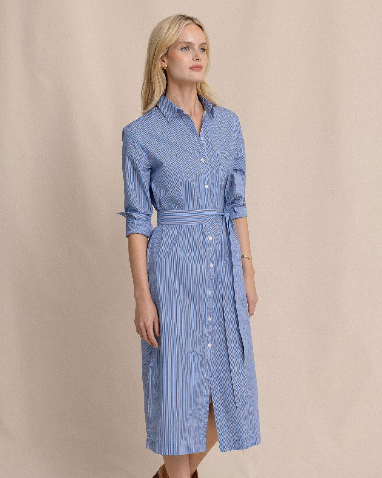 Trista Striped Midi Shirt Dress Southern Tide Discounted