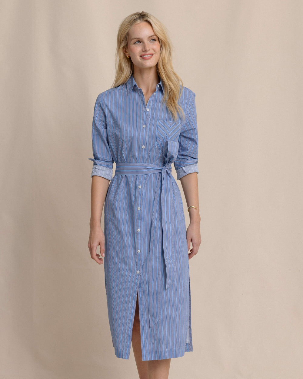 Trista Striped Midi Shirt Dress Southern Tide Discounted