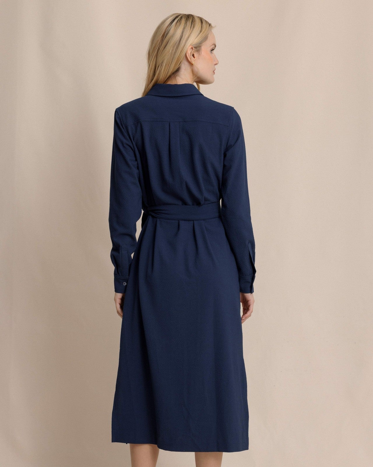 Trista Textured Midi Shirt Dress Southern Tide Savings