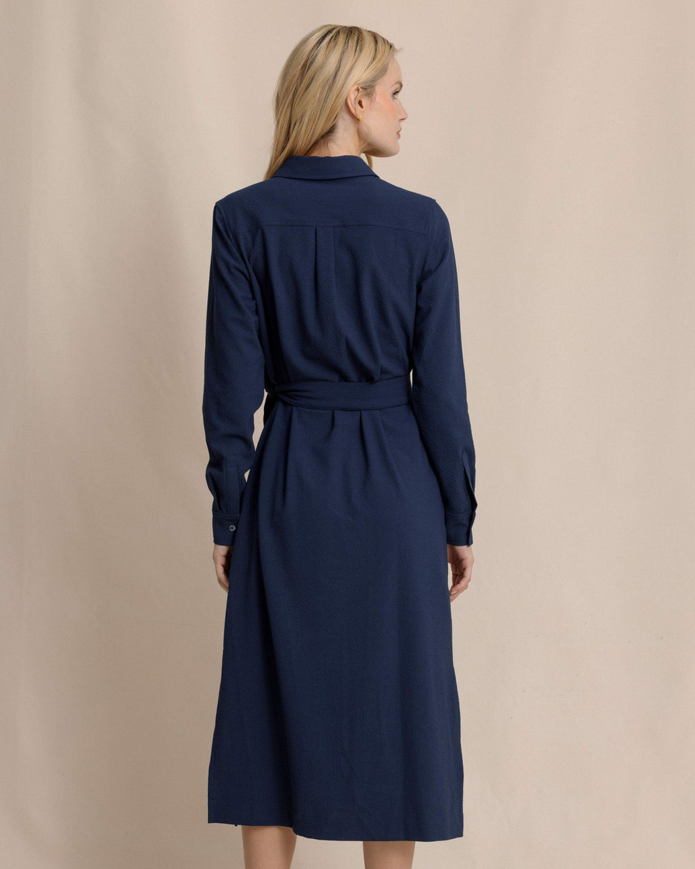 Trista Textured Midi Shirt Dress Southern Tide Savings