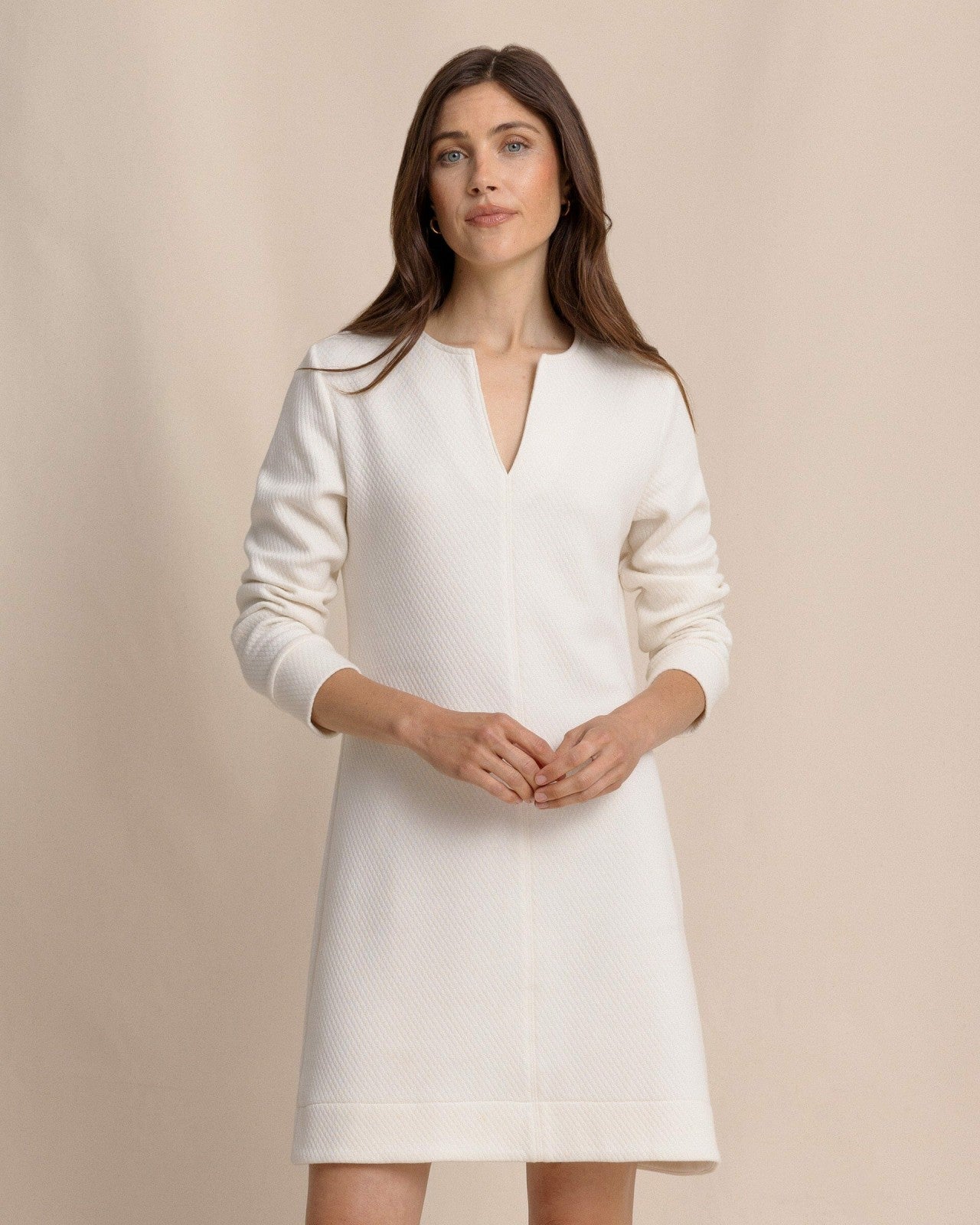 Cady Jacquard Dress - Sand White Southern Tide Exclusive Deal