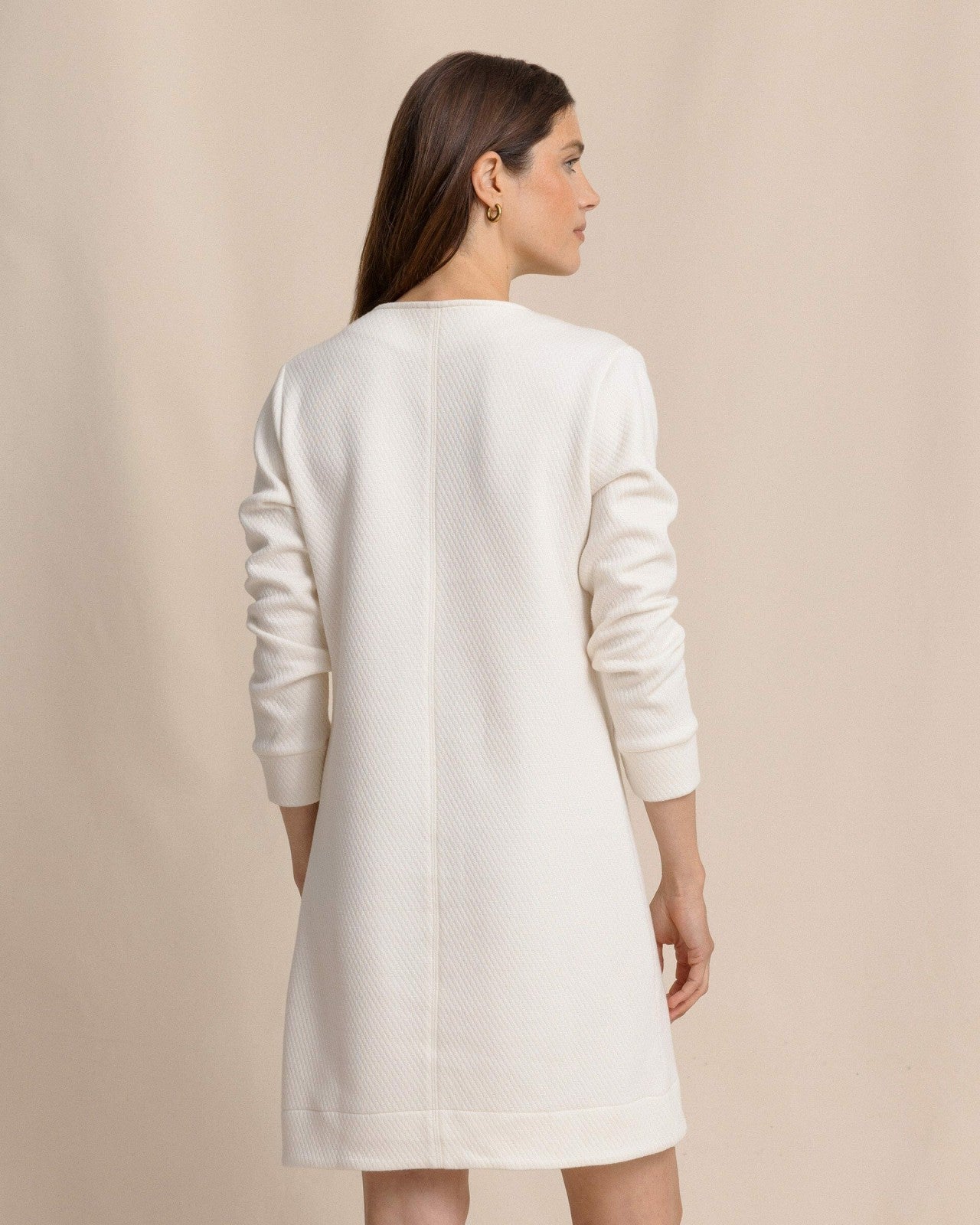 Cady Jacquard Dress - Sand White Southern Tide Exclusive Deal