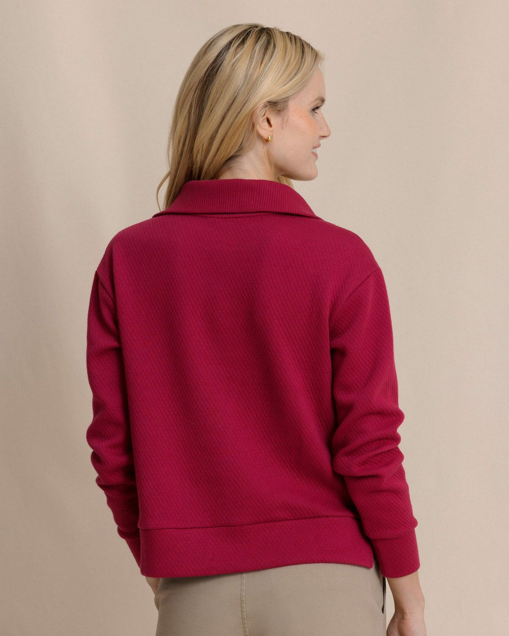 Tonya Button Mock Pullover - Carolina Plum Southern Tide Sale