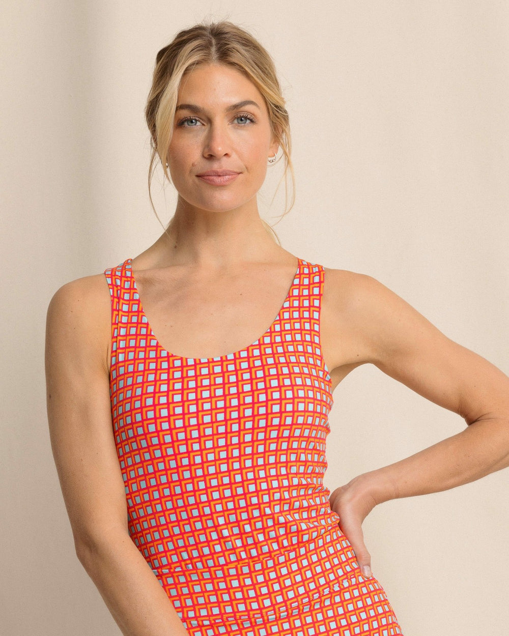 Natalie Printed Cross Back Tank Southern Tide On Sale