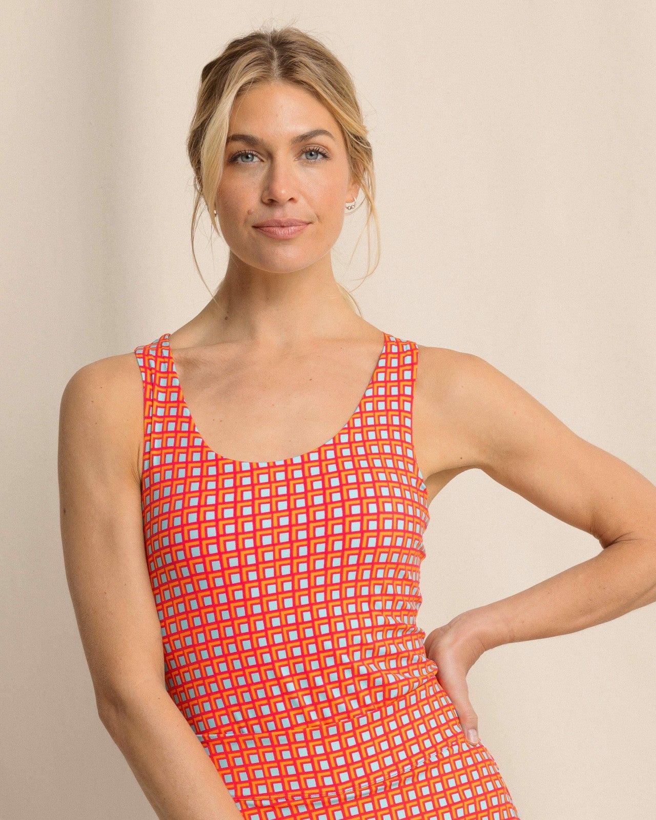 Natalie Printed Cross Back Tank Southern Tide On Sale