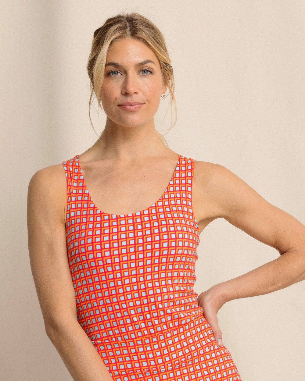 Natalie Printed Cross Back Tank Southern Tide On Sale