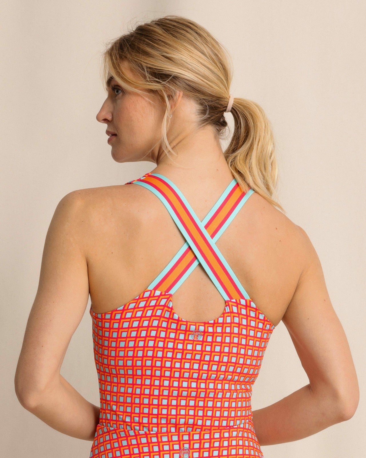 Natalie Printed Cross Back Tank Southern Tide On Sale