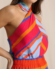 Fallon Calypso Cay Stripe Halter Top Southern Tide Discount
