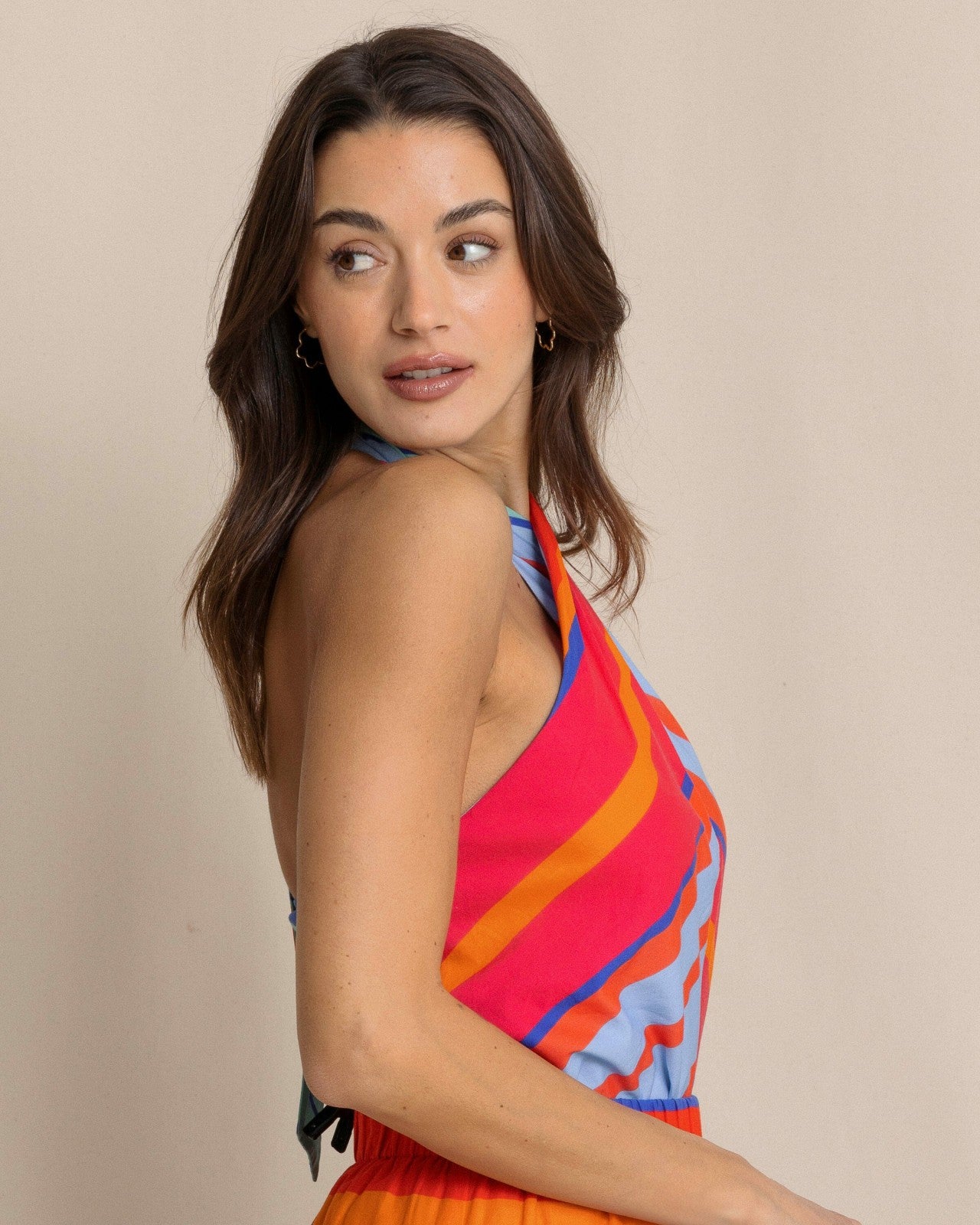 Fallon Calypso Cay Stripe Halter Top Southern Tide Discount