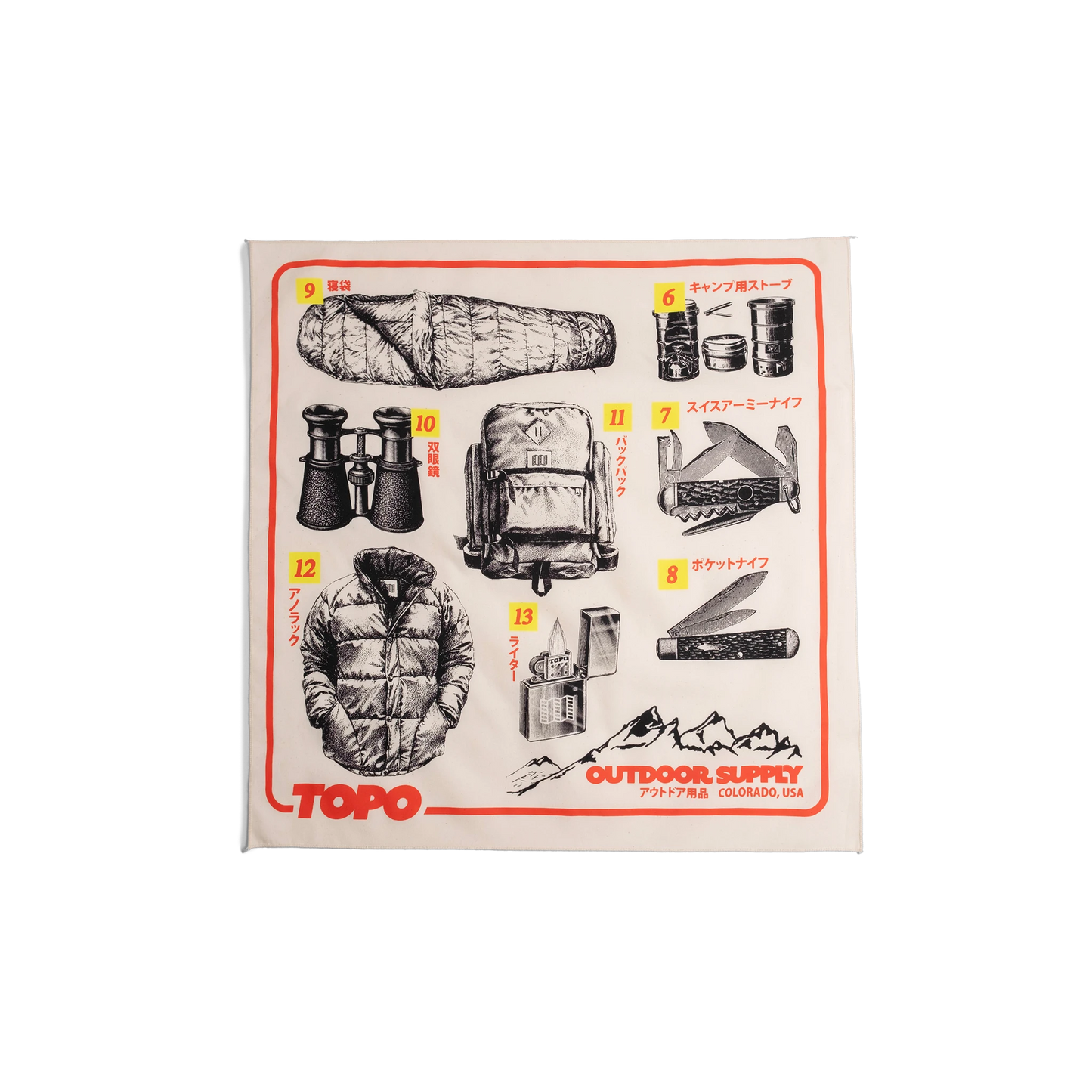Topo Designs Topo Designs x Pine Printshop Catalog Bandana