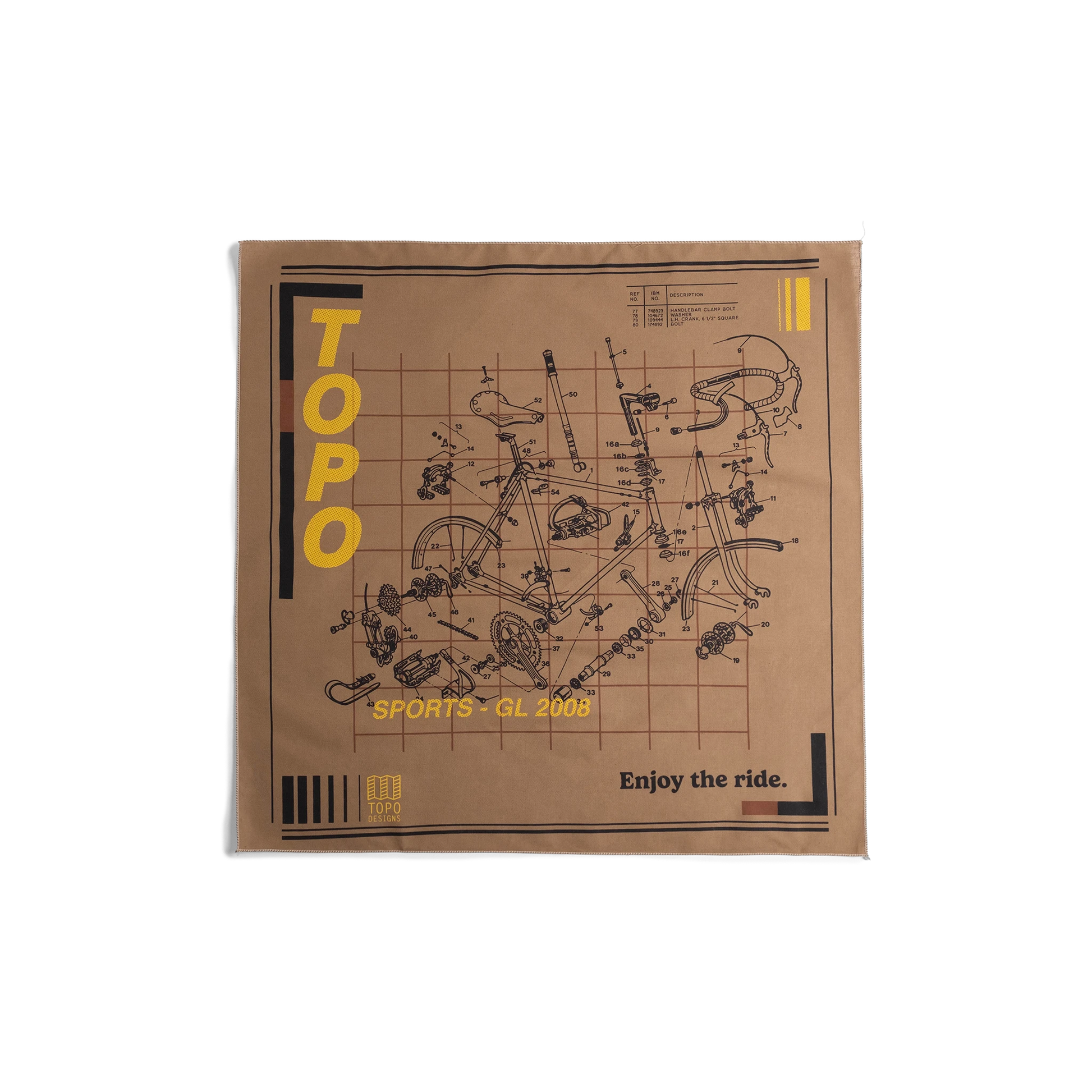 Topo Designs Topo Designs x Pine Printshop Enjoy The Ride Bandana