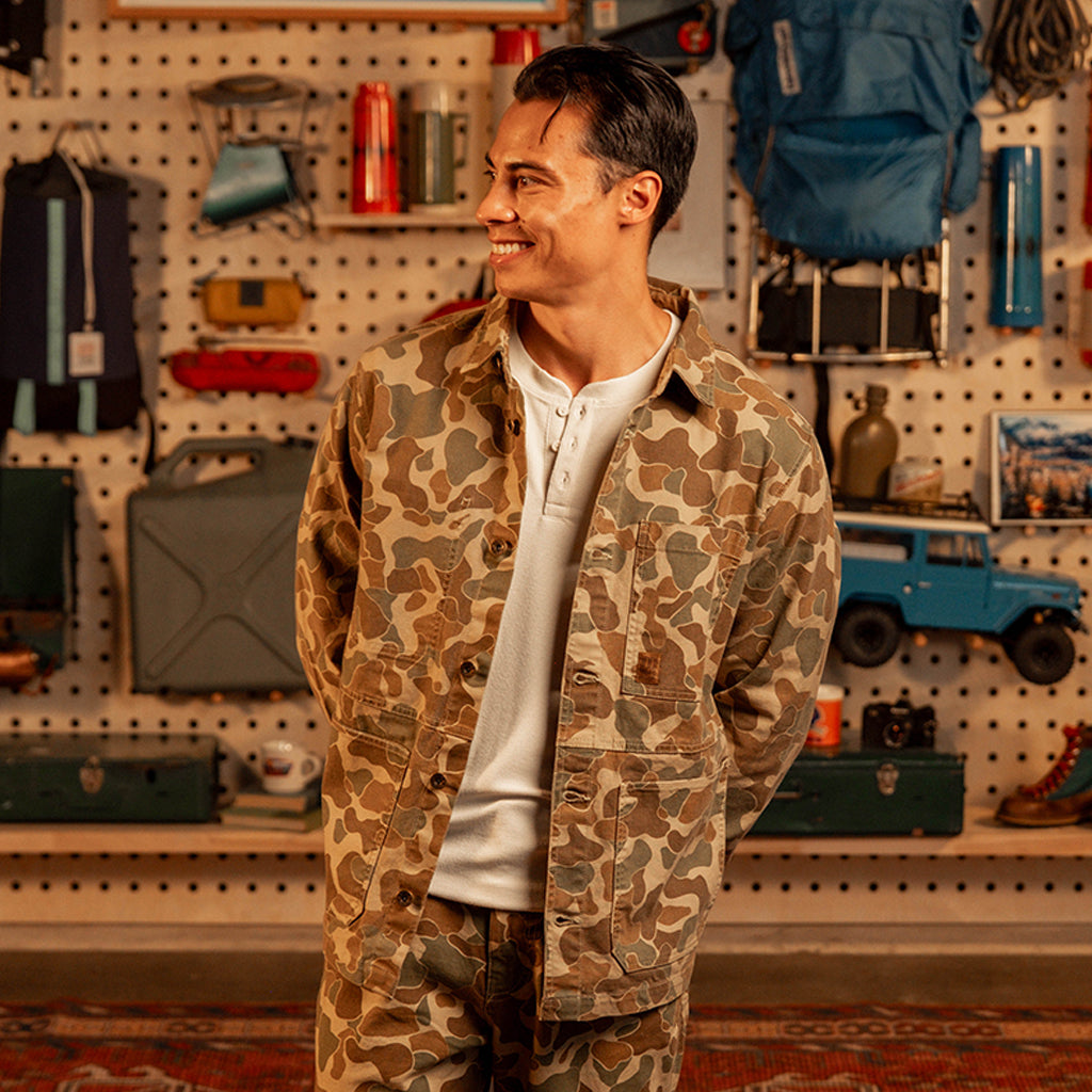 Topo Designs Utility Jacket Duck Camo   Final Sale