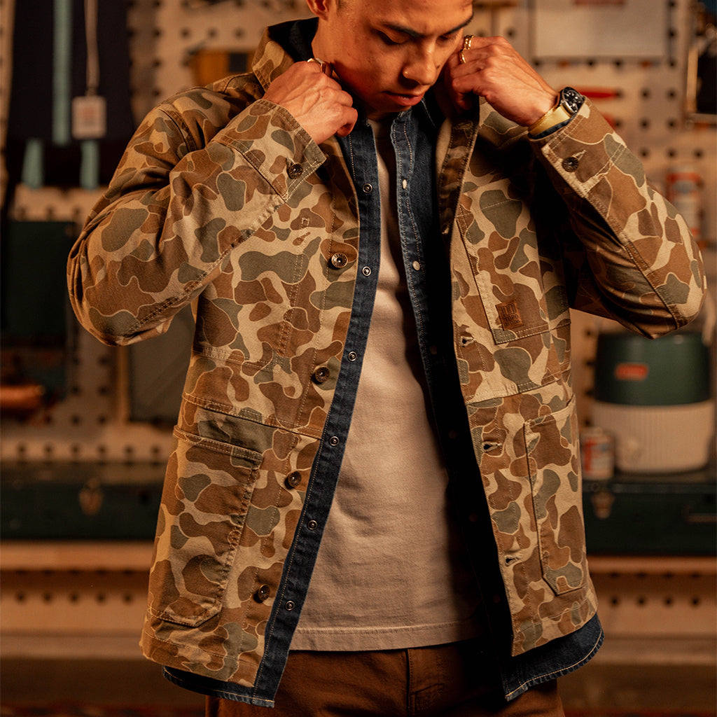 Topo Designs Utility Jacket Duck Camo   Final Sale