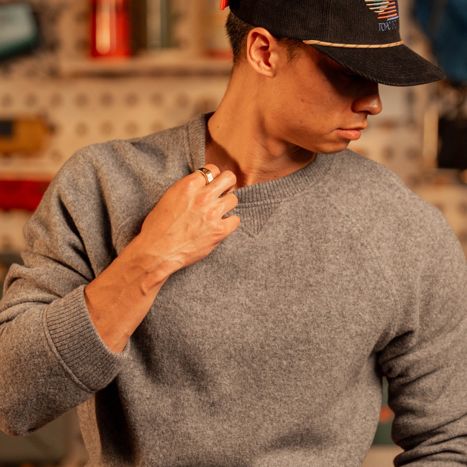 Topo Designs Global Wool Sweater  Recycled Wool Sweater