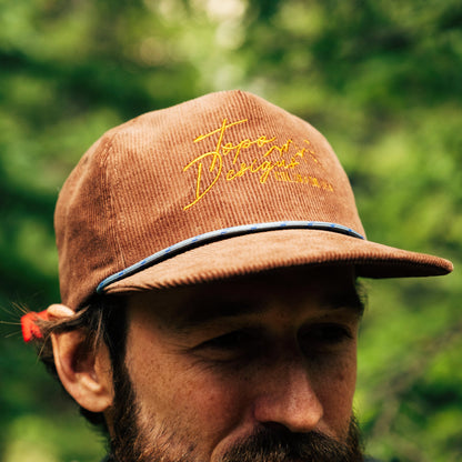 Topo Designs Corduroy Trucker Hat – Topo Script - 5-Panel Corduroy Hat