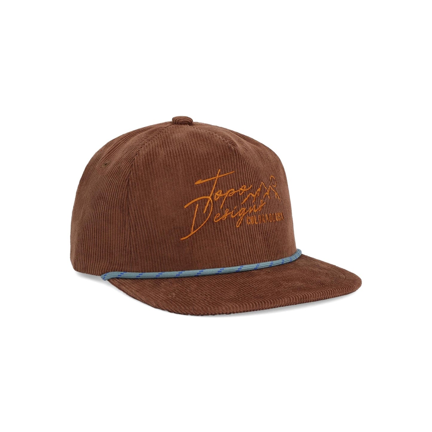 Topo Designs Corduroy Trucker Hat – Topo Script - 5-Panel Corduroy Hat