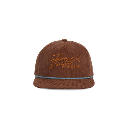 Topo Designs Corduroy Trucker Hat – Topo Script - 5-Panel Corduroy Hat