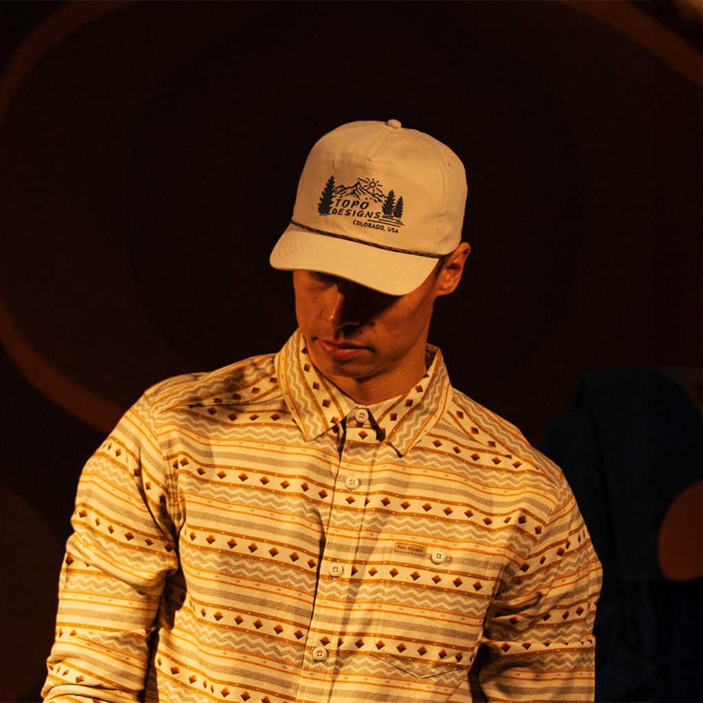 Topo Designs Twill Rope Cap - Mountain Scene - Final Sale